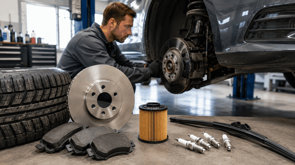 Pièces d’usure sur une voiture