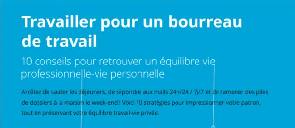 Infographie travailler pour un bourreau de travail