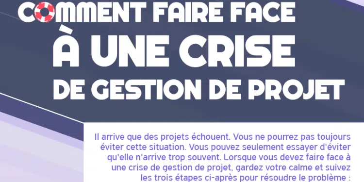 Infographie : comment faire face à une crise de gestion de projets