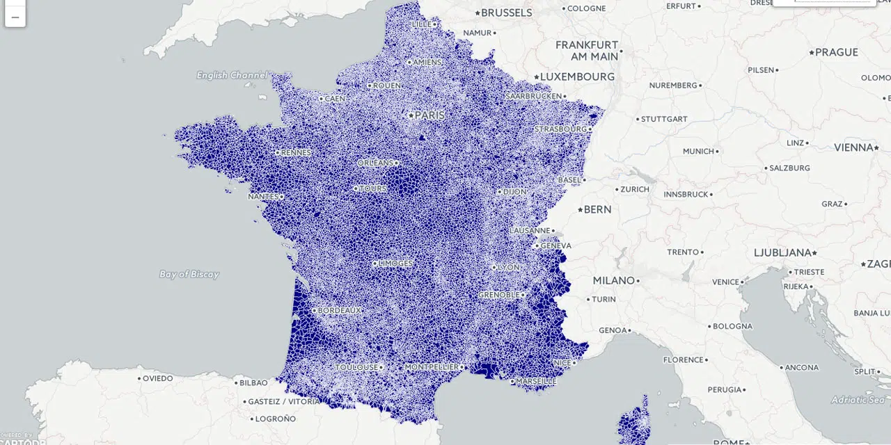 La couverture internet de la France