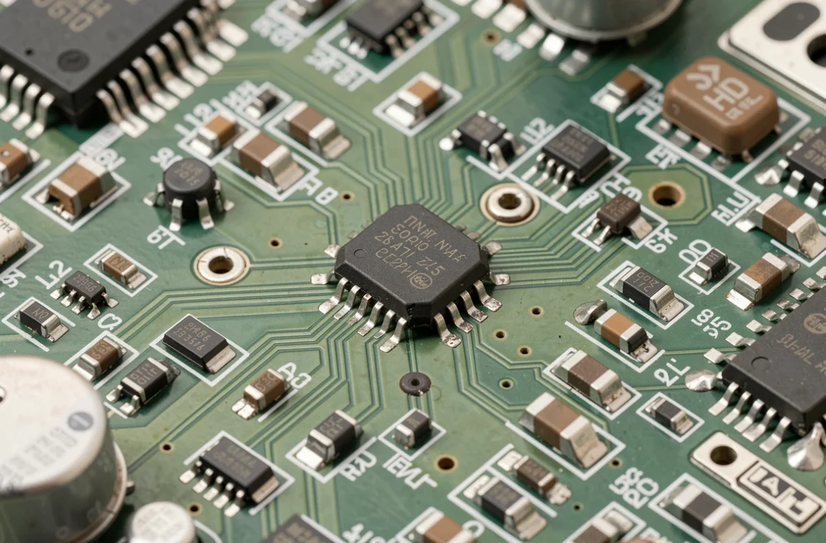 Carte électronique mêlant composants traversants et composants CMS