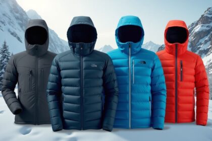 Doudoune homme chaude en tissu Pertex Quantum dans un environnement hivernal